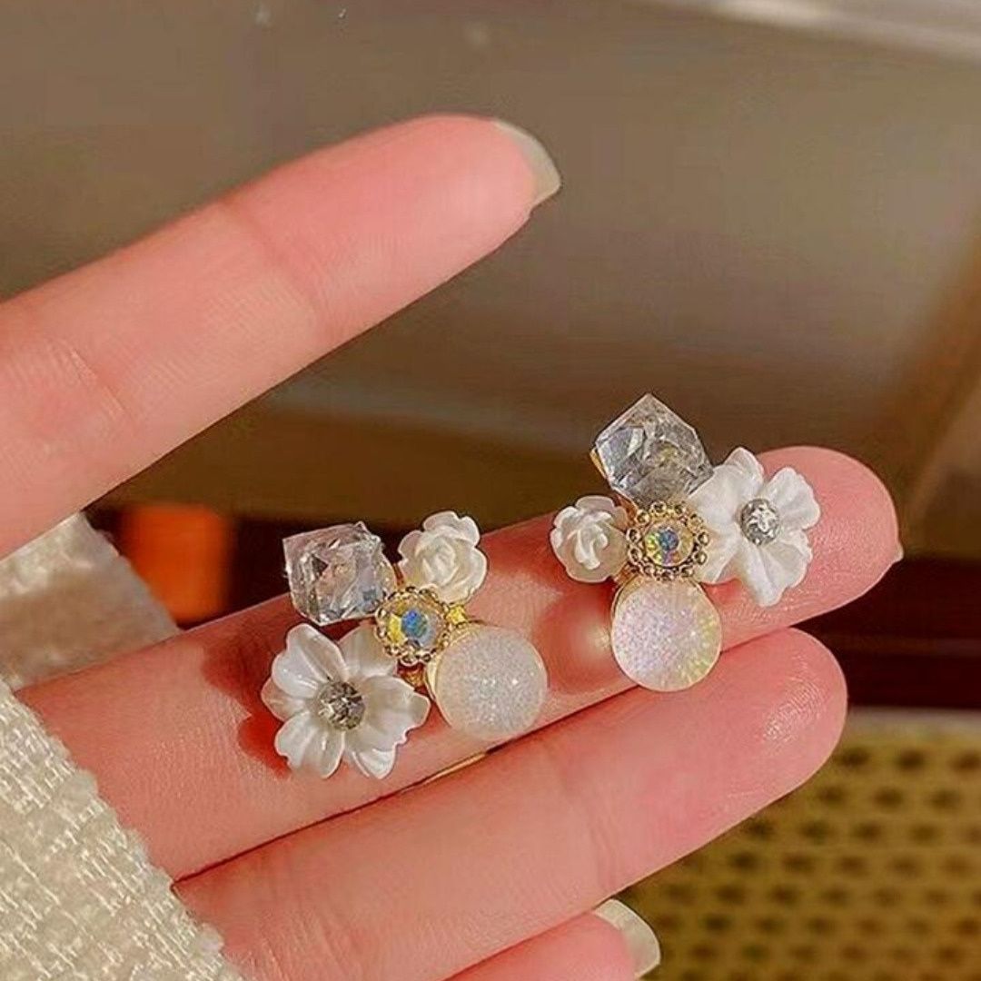 Korean Grace Floral Studs