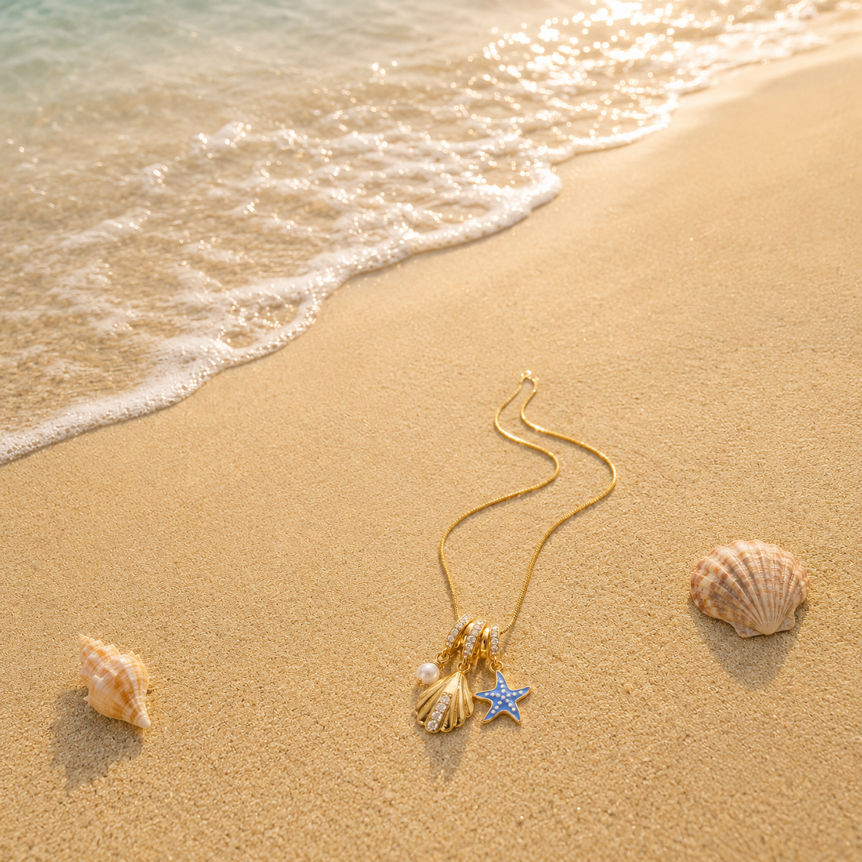 Ocean Series Charm Necklace - Anti tarnish