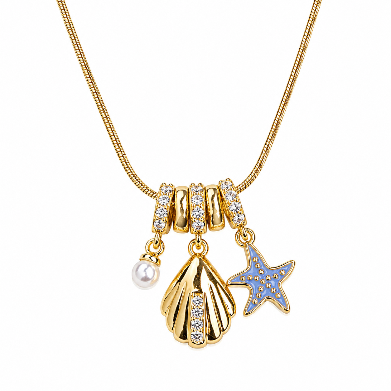 Ocean Series Charm Necklace - Anti tarnish
