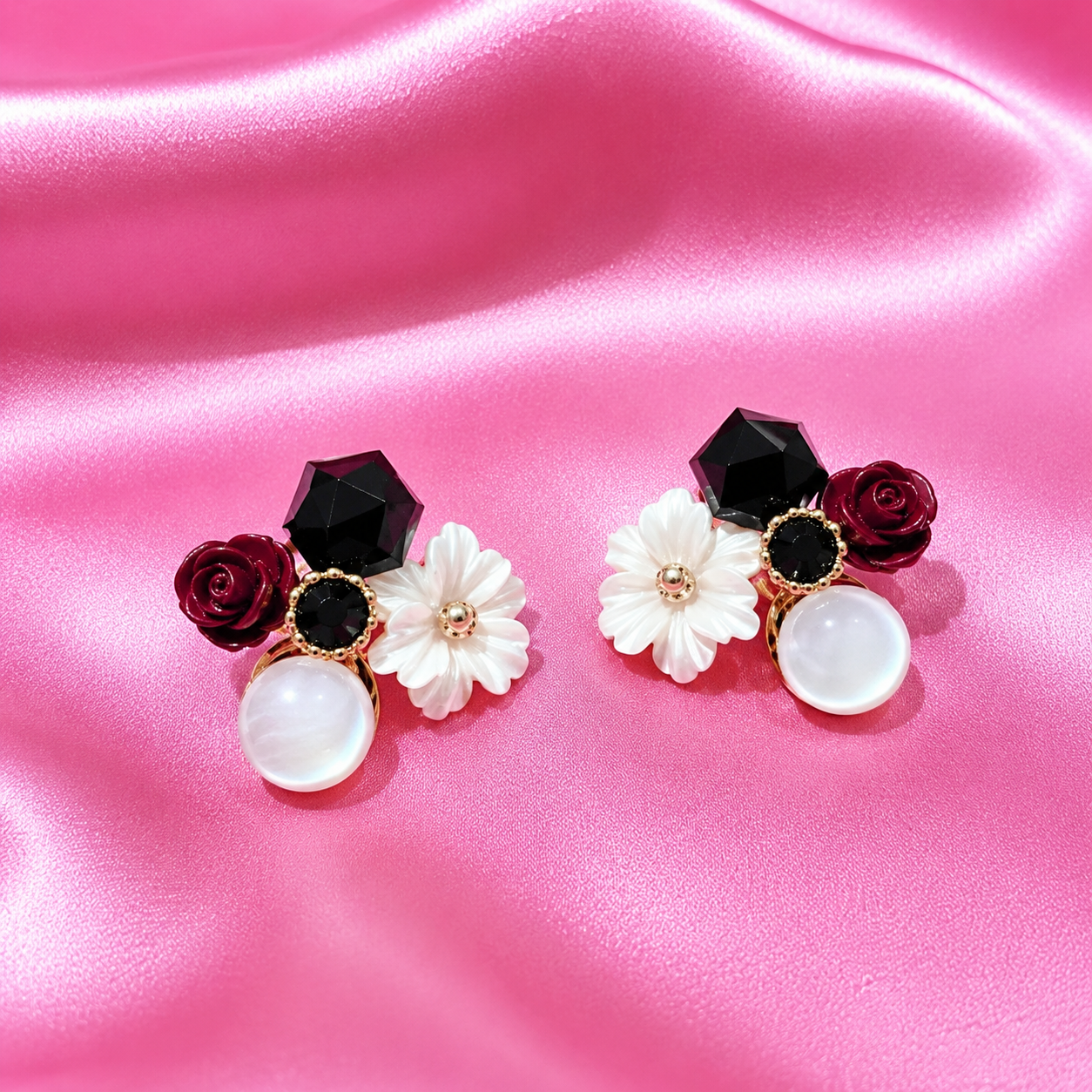 Korean Grace Floral Studs