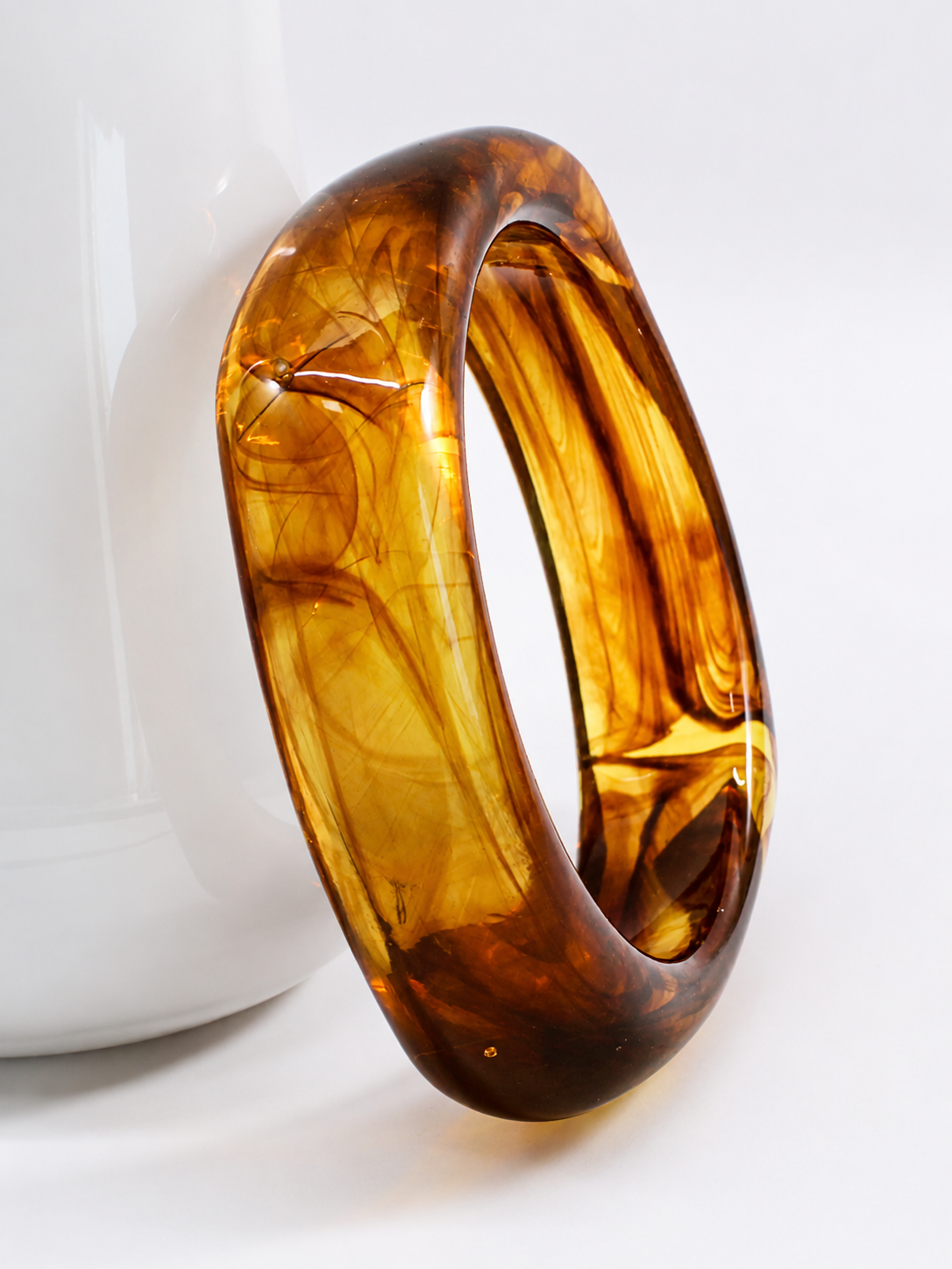 Brown Glossy Acrylic Resin Bangle