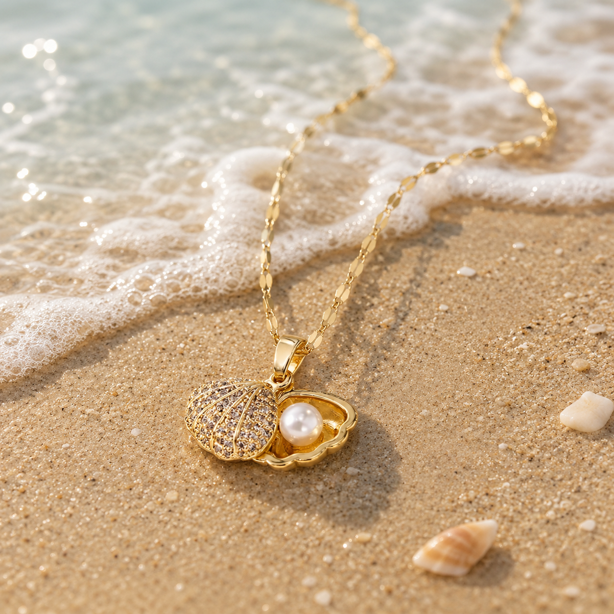 Ocean's Secret Floating Pearl Shell - Anti tarnish
