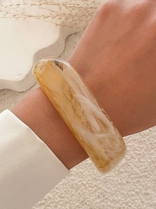 Creamy Acrylic Resin Stackable Bangle