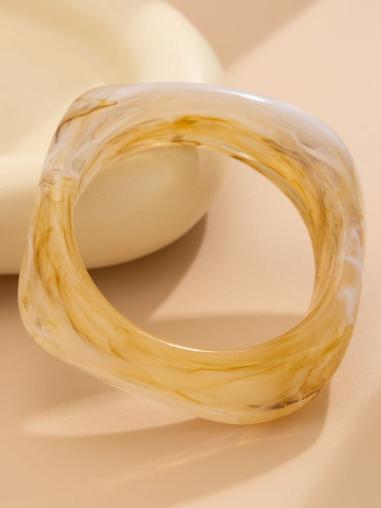 Creamy Acrylic Resin Stackable Bangle