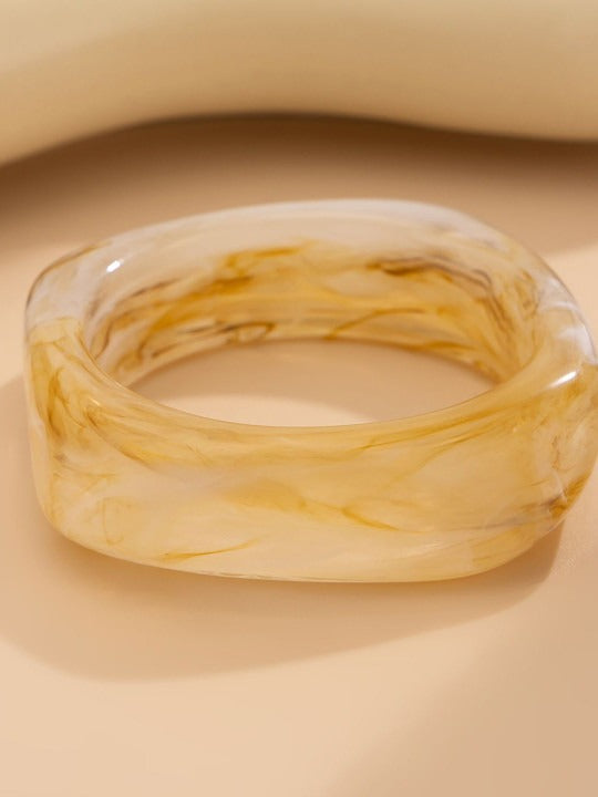 Creamy Acrylic Resin Stackable Bangle