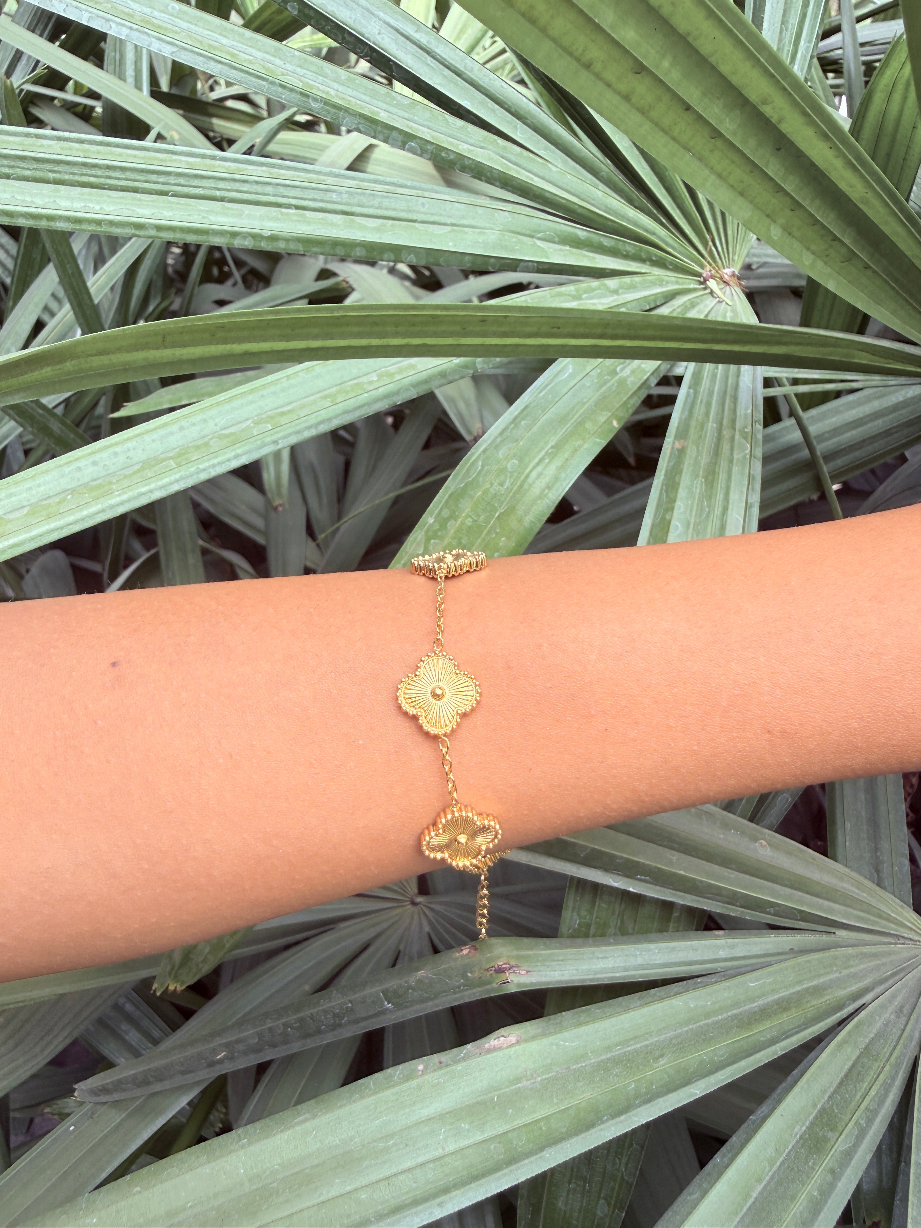 Golden Four leaf Clover Bracelet
