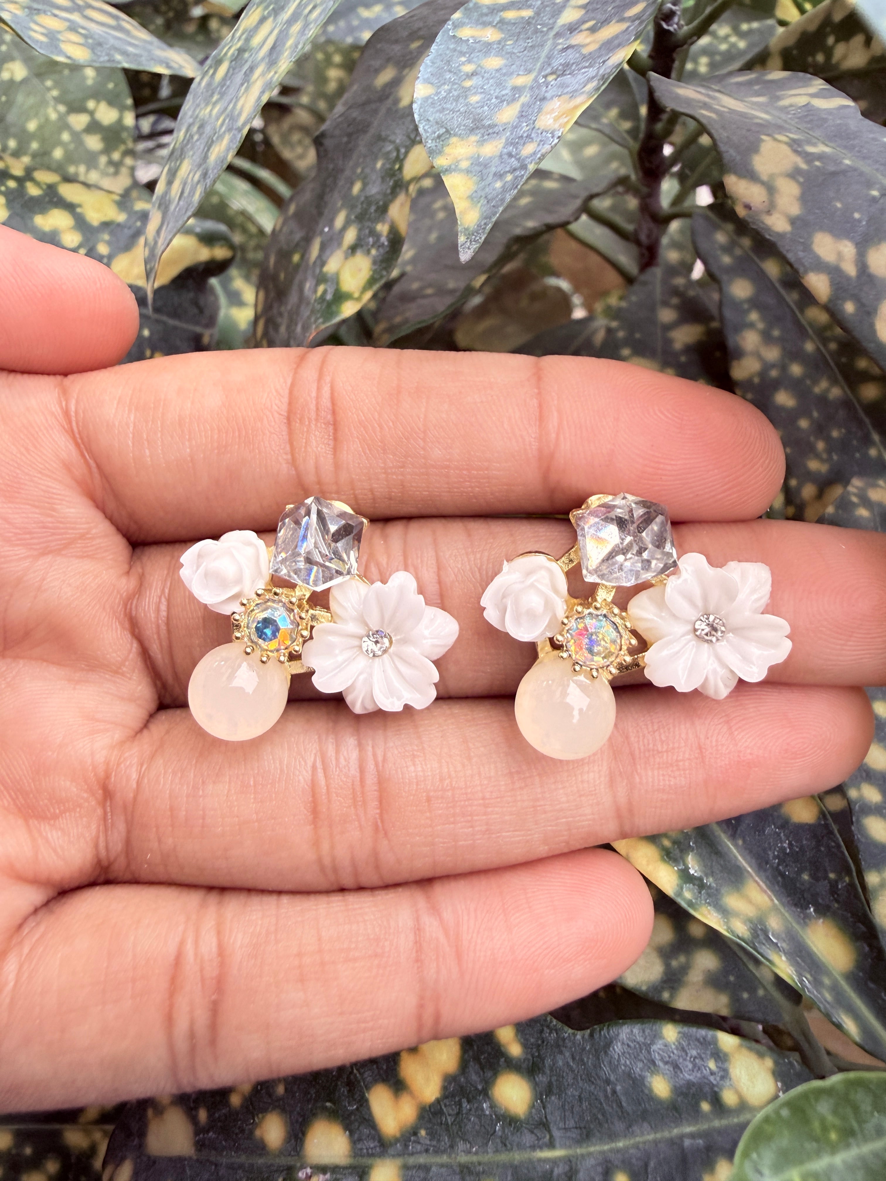Korean Grace Floral Studs