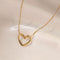 Gold Hollow Heart Pendant - Anti tarnish