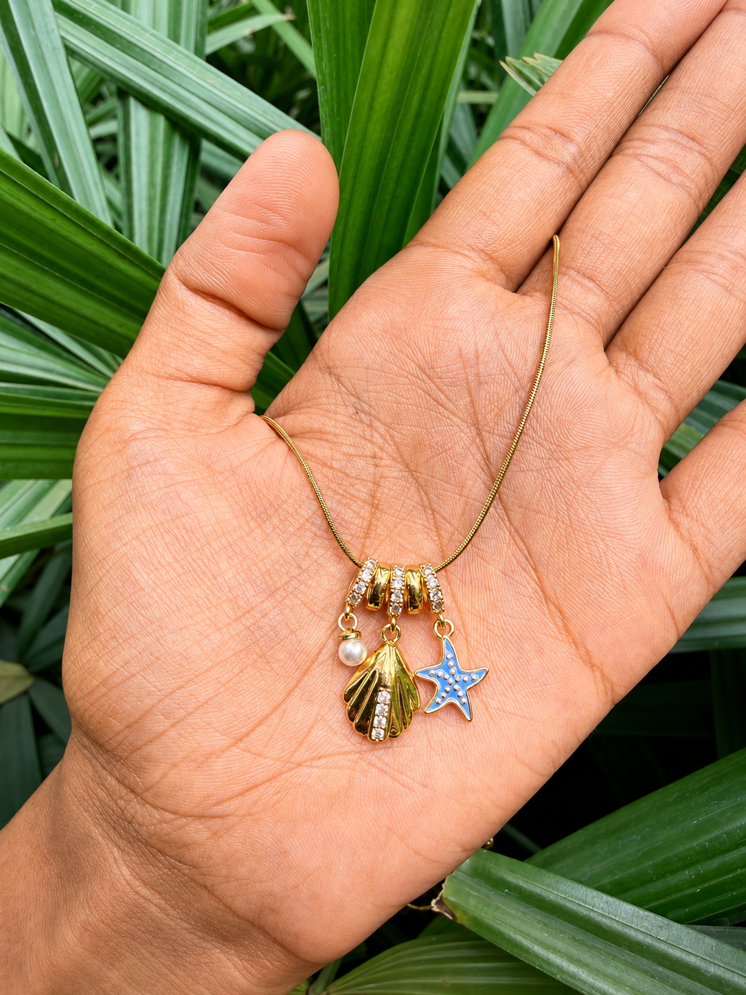 Ocean Series Charm Necklace - Anti tarnish