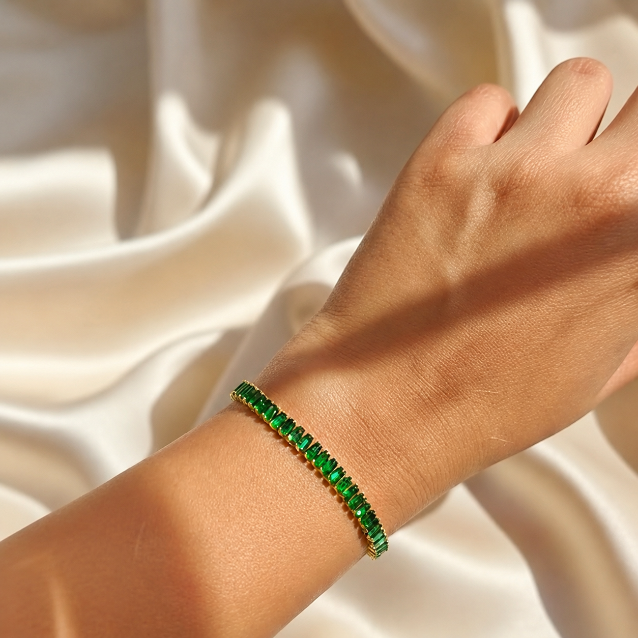 Emerald Grace Tennis Bracelet