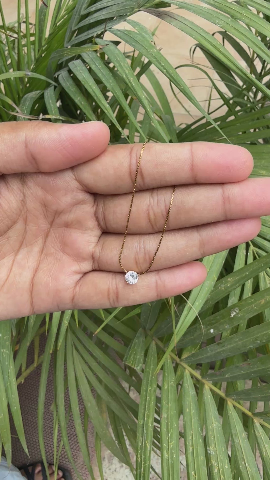 Minimalist Round Solitaire Pendant - Anti tarnish