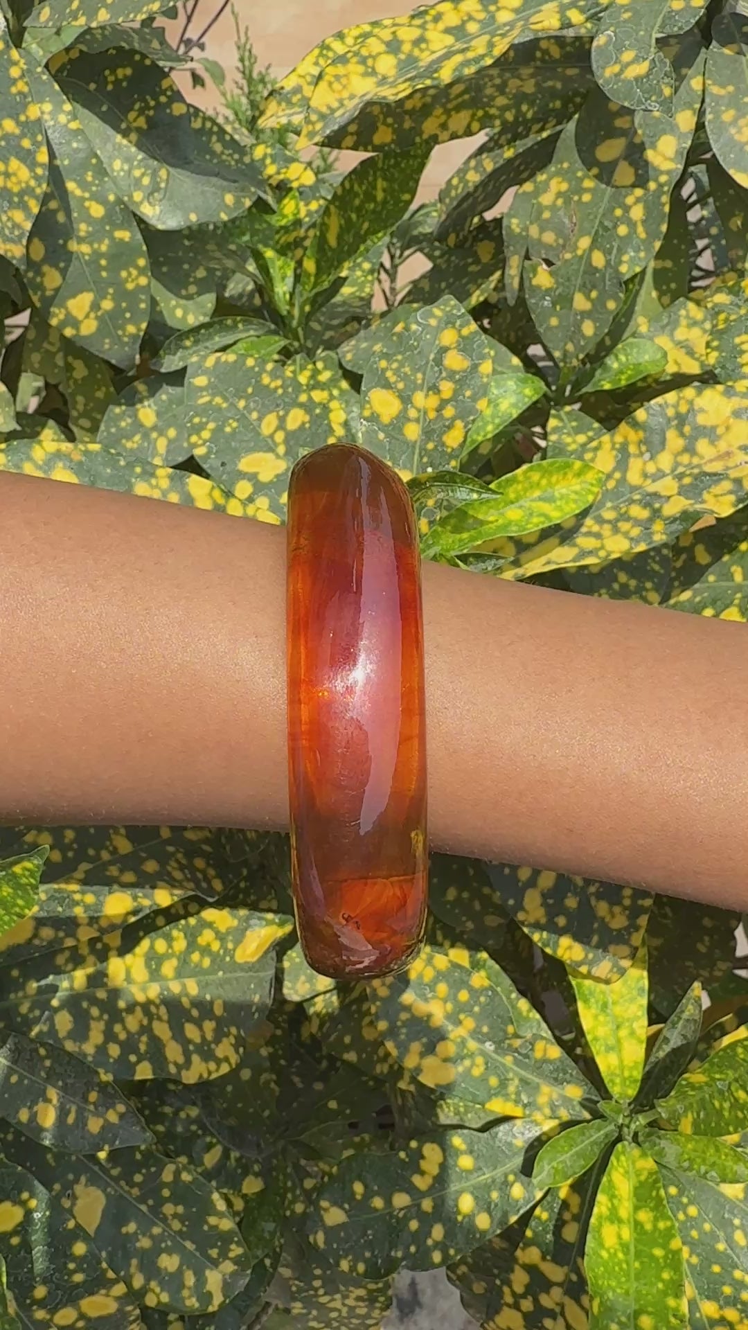 Brown Glossy Acrylic Resin Bangle